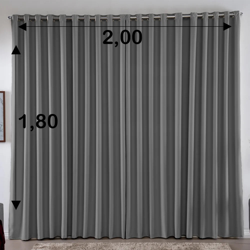 Blackout Curtain 2,00X1,80 S/Voil