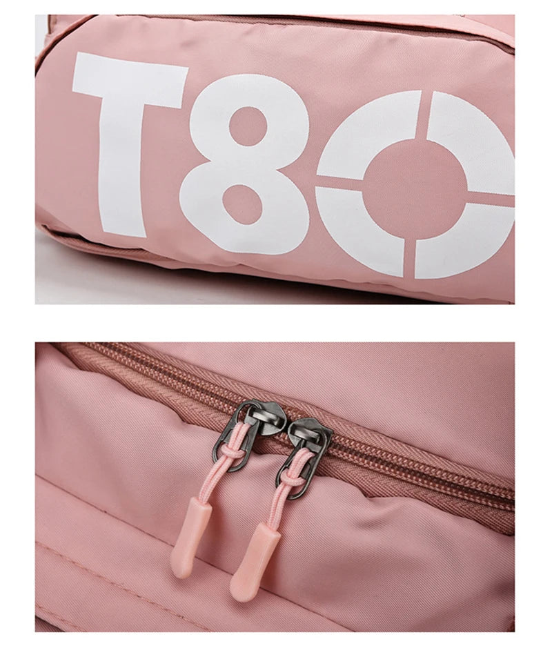 Gym Sports Backpack for Women T80 Hand Bag Fitness Travel Tote Outdoor Female Yoga Shoe Shoulder Duffle Luggage Portable Bag Man