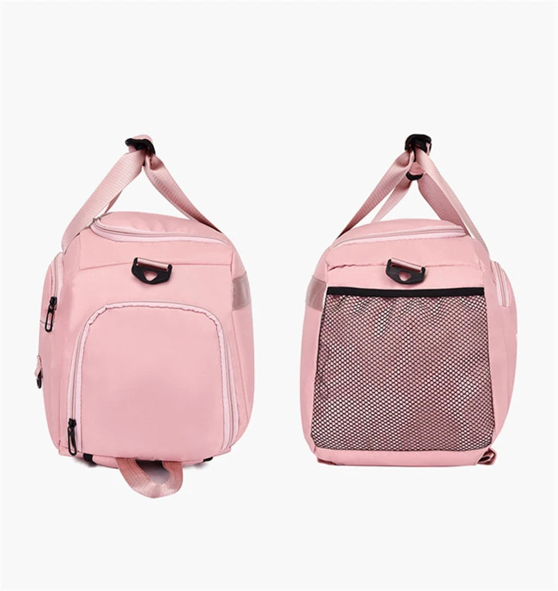 Bolsa de ginástica fitness mochila de viagem bolsas de ombro femininas bolsa de ioga ao ar livre bolsa de bagagem de treinamento bolsa transversal seca molhada mochila de fim de semana