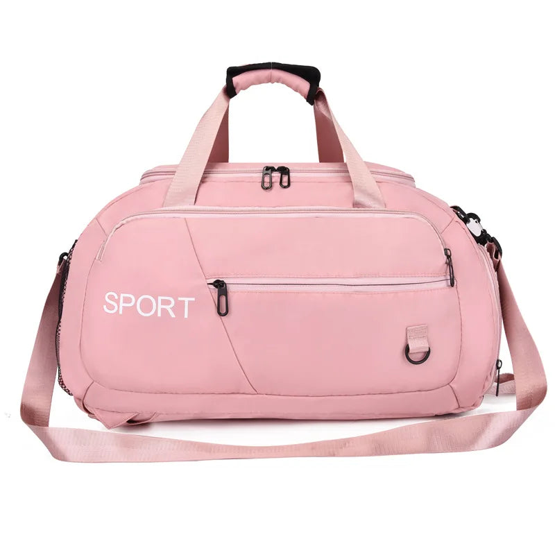 Bolsa de ginástica fitness mochila de viagem bolsas de ombro femininas bolsa de ioga ao ar livre bolsa de bagagem de treinamento bolsa transversal seca molhada mochila de fim de semana