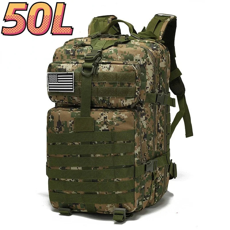 MUCHILAS TÁTICA IMPERMEÁVEL PARA TRILHAS, PESCA, CAÇA,ACAMPAMENTO E VIAGENS