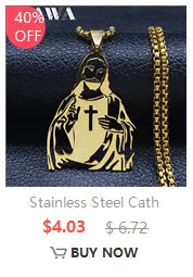 Colar da Fé de aço Inoxidável com Crucifixo.