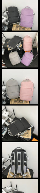 Casual Travel Backpack Women Large Capacity Waterproof Anti-Theft Casual Backpack Bag with Luggage Strap Laptop Backpack Women