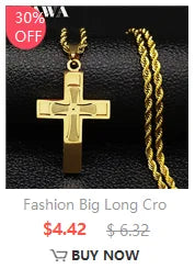 Colar da Fé de aço Inoxidável com Crucifixo.