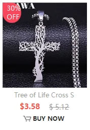 Colar da Fé de aço Inoxidável com Crucifixo.