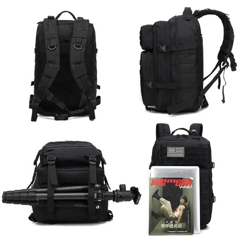 MUCHILAS TÁTICA IMPERMEÁVEL PARA TRILHAS, PESCA, CAÇA,ACAMPAMENTO E VIAGENS