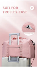 Bolsa de ginástica esportiva, bolsa de viagem seca e molhada para mulheres