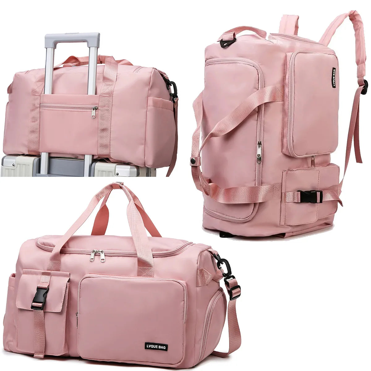 Bolsa de ginástica esportiva, bolsa de viagem seca e molhada para mulheres