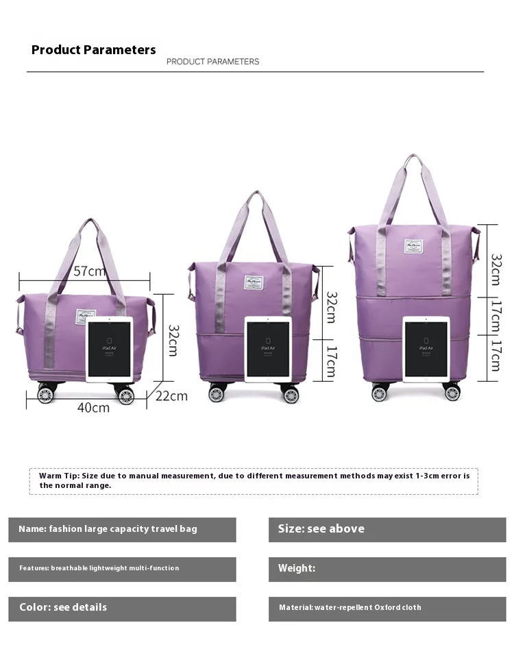 BOLSA DE VIAGEM RETRÁTIL COM GRANDE CAPACIDADE