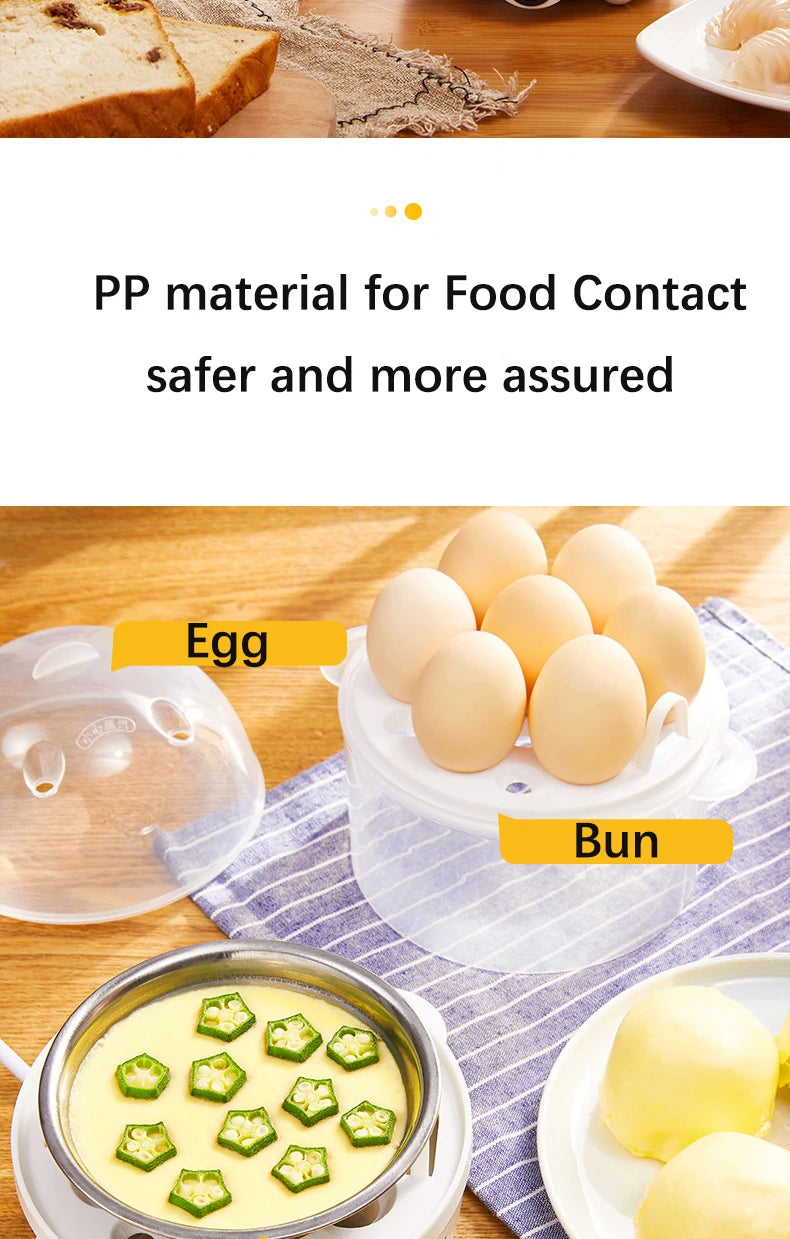Electric Egg Cooker Boiler Maker Soft Medium or Hard Boil 14 Egg Capacity Two Layer Egg Maker,Egg SteamerWith Automatic Shut Off