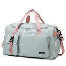 Bolsa de ginástica esportiva, bolsa de viagem seca e molhada para mulheres