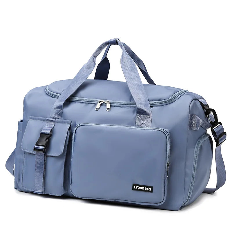 Bolsa de ginástica esportiva, bolsa de viagem seca e molhada para mulheres