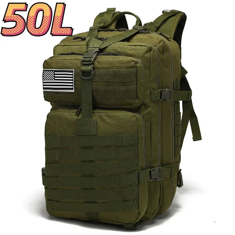 MUCHILAS TÁTICA IMPERMEÁVEL PARA TRILHAS, PESCA, CAÇA,ACAMPAMENTO E VIAGENS