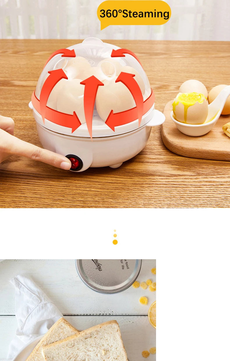 Electric Egg Cooker Boiler Maker Soft Medium or Hard Boil 14 Egg Capacity Two Layer Egg Maker,Egg SteamerWith Automatic Shut Off