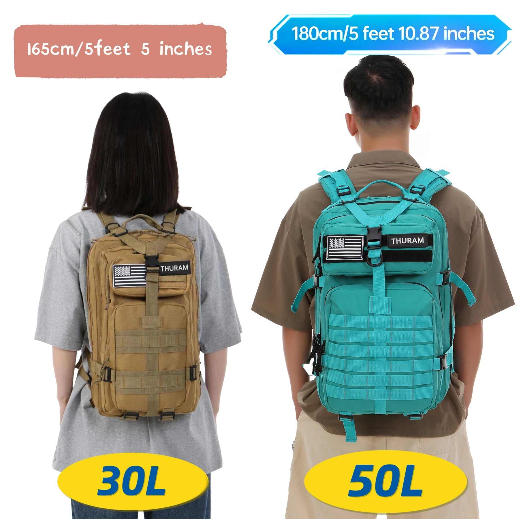 MUCHILAS TÁTICA IMPERMEÁVEL PARA TRILHAS, PESCA, CAÇA,ACAMPAMENTO E VIAGENS