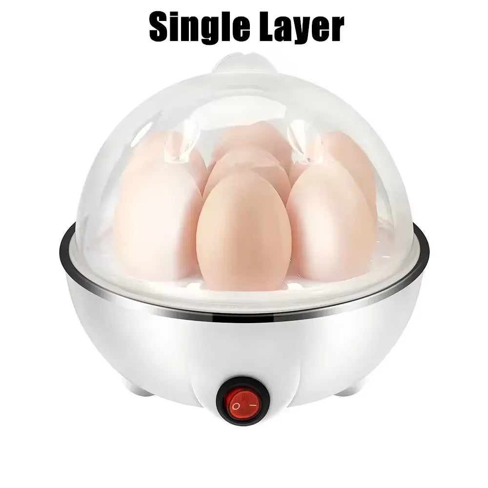Electric Egg Cooker Boiler Maker Soft Medium or Hard Boil 14 Egg Capacity Two Layer Egg Maker,Egg SteamerWith Automatic Shut Off