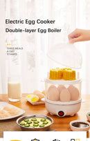 Electric Egg Cooker Boiler Maker Soft Medium or Hard Boil 14 Egg Capacity Two Layer Egg Maker,Egg SteamerWith Automatic Shut Off