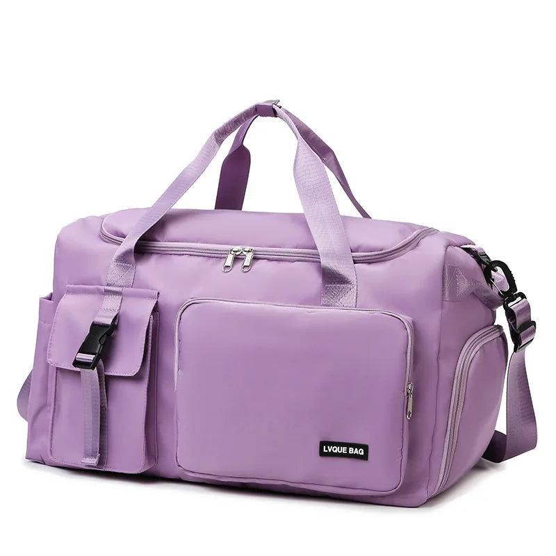 Bolsa de ginástica esportiva, bolsa de viagem seca e molhada para mulheres