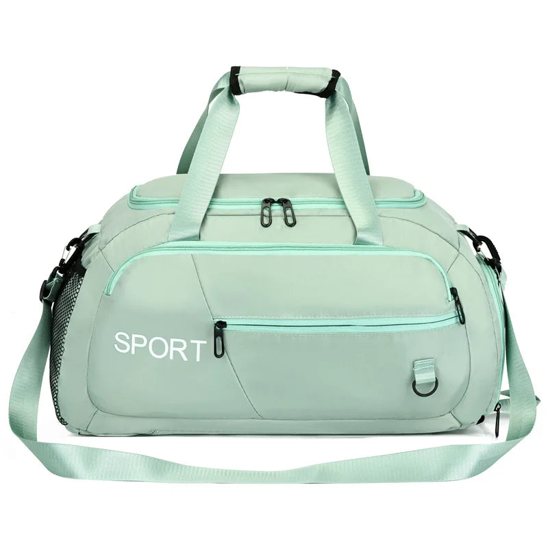 Bolsa de ginástica fitness mochila de viagem bolsas de ombro femininas bolsa de ioga ao ar livre bolsa de bagagem de treinamento bolsa transversal seca molhada mochila de fim de semana