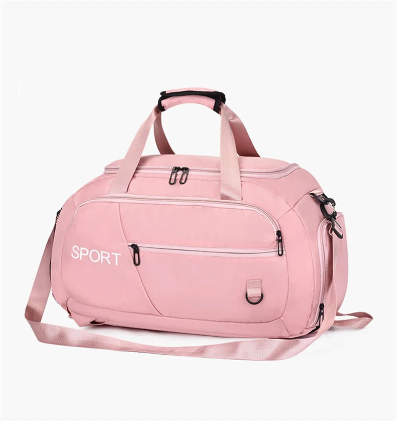 Bolsa de ginástica fitness mochila de viagem bolsas de ombro femininas bolsa de ioga ao ar livre bolsa de bagagem de treinamento bolsa transversal seca molhada mochila de fim de semana