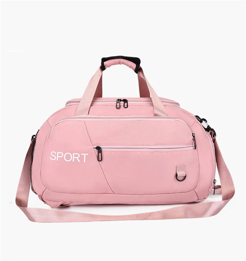 Bolsa de ginástica fitness mochila de viagem bolsas de ombro femininas bolsa de ioga ao ar livre bolsa de bagagem de treinamento bolsa transversal seca molhada mochila de fim de semana