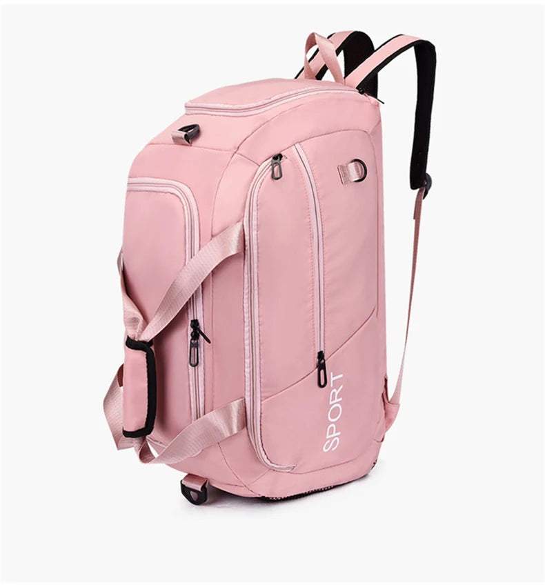 Bolsa de ginástica fitness mochila de viagem bolsas de ombro femininas bolsa de ioga ao ar livre bolsa de bagagem de treinamento bolsa transversal seca molhada mochila de fim de semana