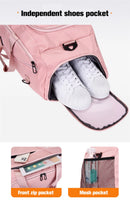 Bolsa de ginástica fitness mochila de viagem bolsas de ombro femininas bolsa de ioga ao ar livre bolsa de bagagem de treinamento bolsa transversal seca molhada mochila de fim de semana
