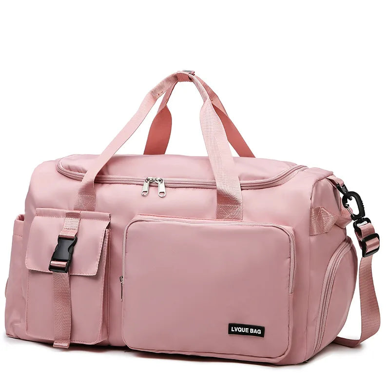 Bolsa de ginástica esportiva, bolsa de viagem seca e molhada para mulheres