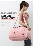 Bolsa de ginástica fitness mochila de viagem bolsas de ombro femininas bolsa de ioga ao ar livre bolsa de bagagem de treinamento bolsa transversal seca molhada mochila de fim de semana
