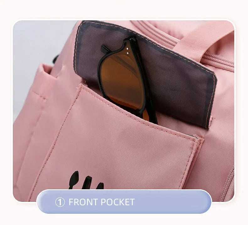 Bolsa de ginástica esportiva, bolsa de viagem seca e molhada para mulheres