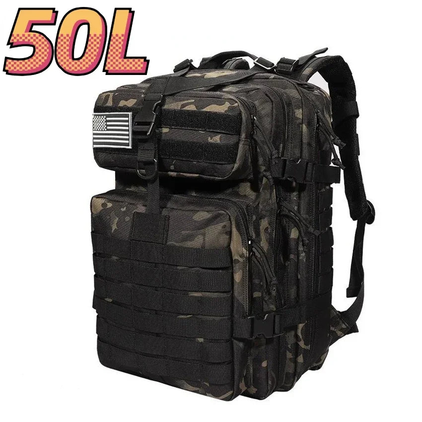 MUCHILAS TÁTICA IMPERMEÁVEL PARA TRILHAS, PESCA, CAÇA,ACAMPAMENTO E VIAGENS
