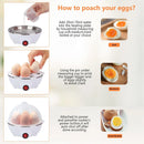 Electric Egg Cooker Boiler Maker Soft Medium or Hard Boil 14 Egg Capacity Two Layer Egg Maker,Egg SteamerWith Automatic Shut Off