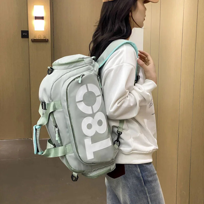 Gym Sports Backpack for Women T80 Hand Bag Fitness Travel Tote Outdoor Female Yoga Shoe Shoulder Duffle Luggage Portable Bag Man