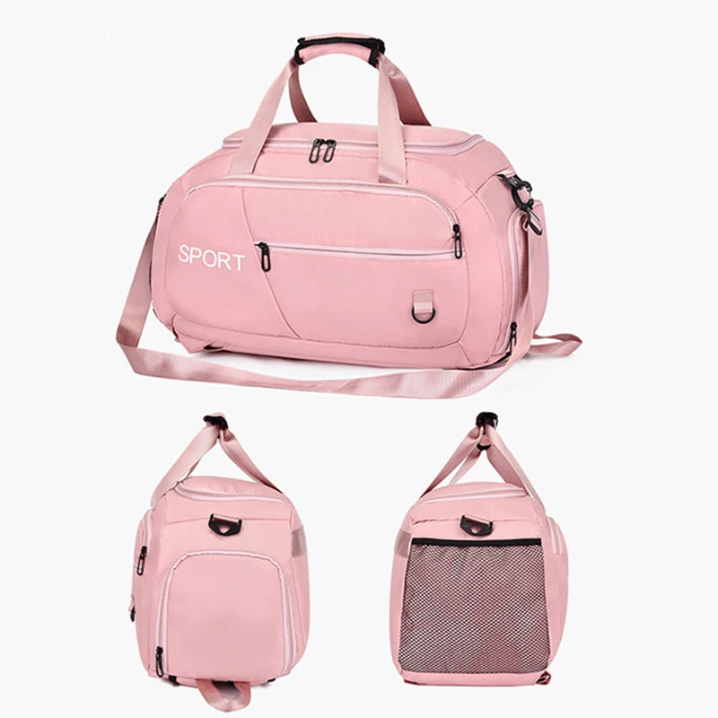 Bolsa de ginástica fitness mochila de viagem bolsas de ombro femininas bolsa de ioga ao ar livre bolsa de bagagem de treinamento bolsa transversal seca molhada mochila de fim de semana